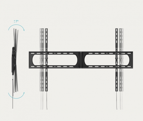 Suporte de Parede Inclinável TooQ LP37140T-B para TV 37"-140", VESA até 1200x800, 125 kg, Preto