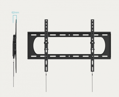 Suporte de Parede Inclinável TooQ LP37140T-B para TV 37"-140", VESA até 1200x800, 125 kg, Preto