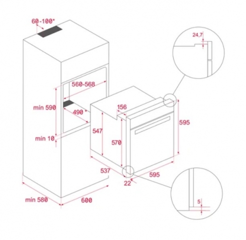 Forno TEKA HLB 84-G1 BM-DE1 Maestro 71LT 60CM