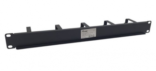 Painel de gerenciamento de cabos de 19", 1U, 5 anéis de metal para cabos, preto EQUIP 327319