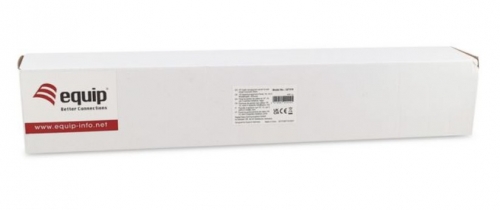 Painel de gerenciamento de cabos de 19", 1U, 5 anéis de metal para cabos, preto EQUIP 327319
