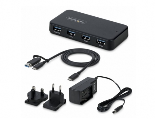Hub USB StarTech.com ST4300USB3V2-UE — 4 Portas USB-A, 5 Gbps, Autoalimentado, USB-C/USB-A, 24 W