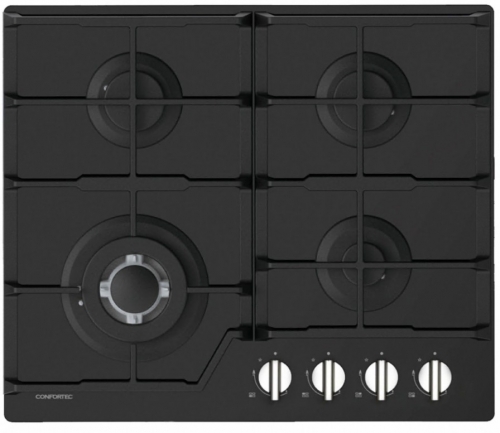 PLACA CONFORTEC CFH6084CB 4GAS VIDRO PRETO