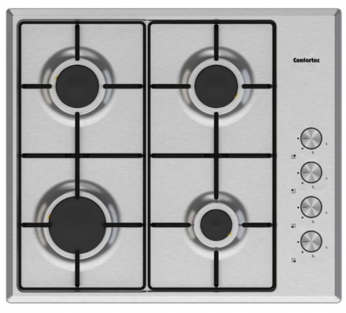 PLACA CONFORTEC CFH62SGX 4GAS INOX