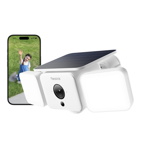 Câmara de Segurança Reolink Floodlight F310B Solar 2K 4MP | Wi-Fi 6 | Holofote 1000 lm | IA | IP66