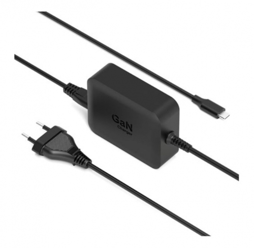 Carregador Port Designs 904065LEEU GaN de 65 W com porta USB-C, preta, para Lenovo