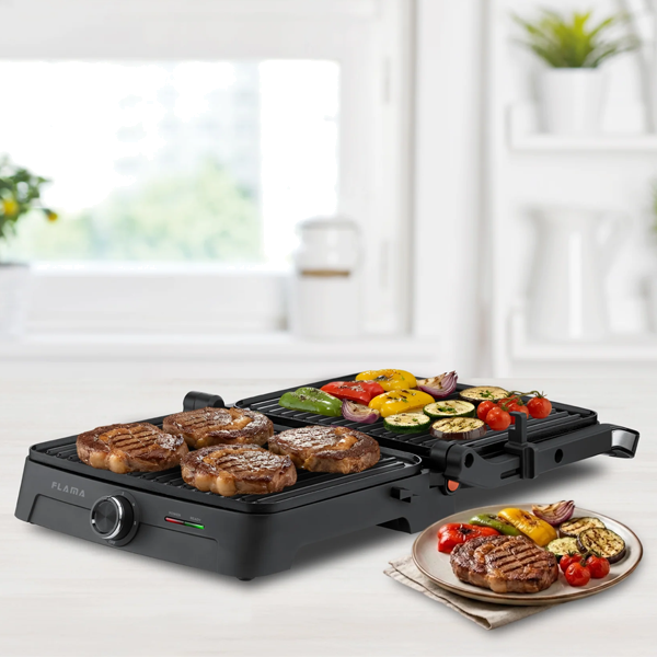 GRELHADOR PLACAS FLAMA 4522FL 2000W HEAT PRO