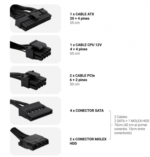 FONTE DE ALIMENTACÃO COOLBOX ATX POWERLINE III 550W 85 EFI , COO-FAPW3-550