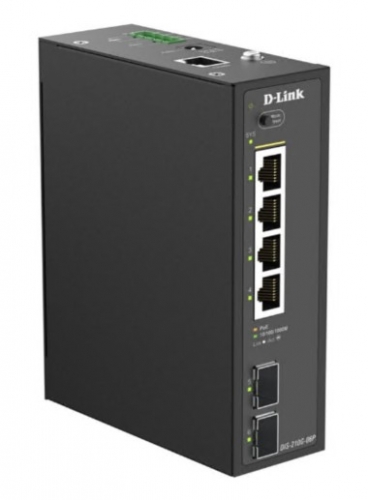 Switch 6 Portas D-Link DIS 210G-06 industrial inteligente 6 x 10/100/1000 + 2 x Gigabit SFP
