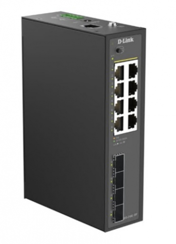 Switch 12 Portas D-Link DIS 210G-12 industrial inteligente 8 x 10/100/1000 + 4 x Gigabit SFP
