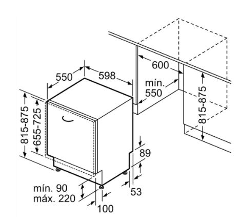 Maquina Lavar Loiça BOSCH SMV41D10EU Conjunto 12  Encastre  60 cm (815 x 598 x 550) mm Classe E