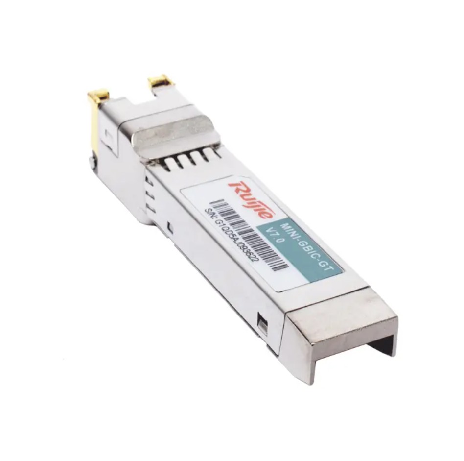 Transceiver Ruijie Mini-GBIC-GT SFP 1000BASE-T Gigabit Ethernet, RJ45, até 100 m – RG-MINI-GBIC-GT