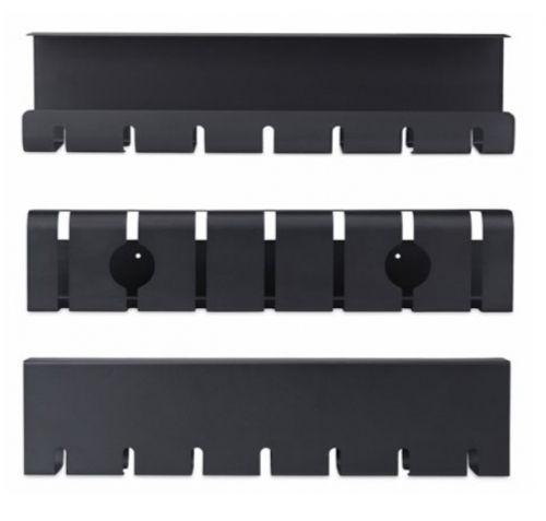 Bandeja de Gestão de Cabos para Secretária StarTech S2MB-DESK-CABLE-TRAY – 2 Unidades, 530 mm, Aço, Preto