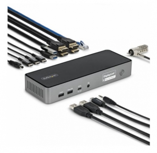 Duplicador de Portas StarTech.com USB-C Dock 140W PD , DK30C2DPEPRUE