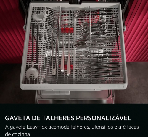 Máquina de Lavar Loiça Encastre AEG GT6200B2SNM - 60 cm, 14 Talheres, Classe B, Motor Inverter e Tecnologia SatelliteClean®
