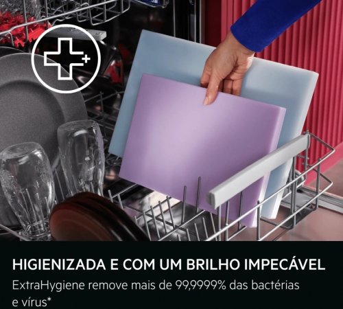 Máquina de Lavar Loiça Encastre AEG GT6200B2SNM - 60 cm, 14 Talheres, Classe B, Motor Inverter e Tecnologia SatelliteClean®