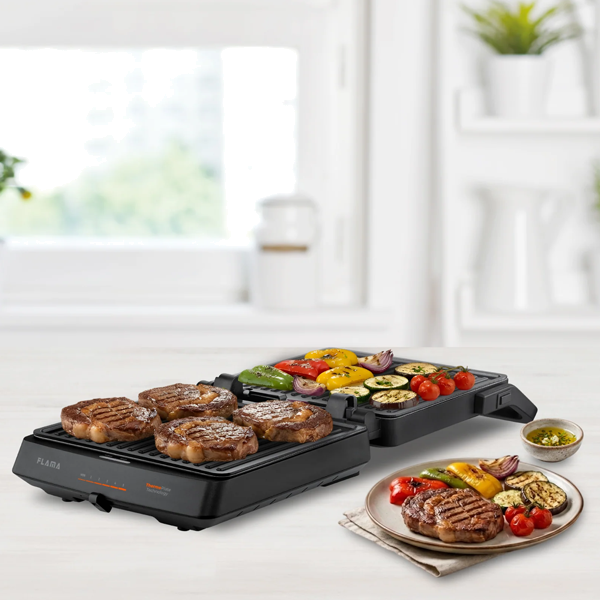 Grelhador Elétrico de Placas FLAMA 4586FL HeatPro SlideControl – 2000 W