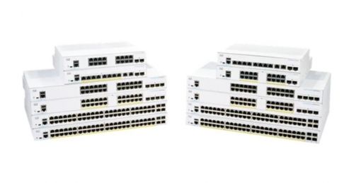 Switch Smart Gerido 24 portas Gigabit Ethernet, Full PoE+, 4 × SFP+ 10GbE – Cisco Business 250 CBS250-24FP-4X