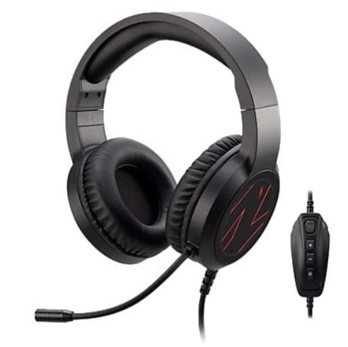 Auscultadores Acer Nitro Headset 310, com fio, microfone omnidirecional, cancelamento de ruído ENC, som surround virtual 7.1, preto, GP.HDS11.02F
