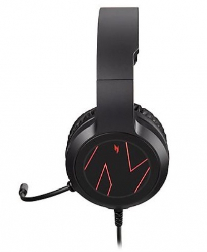 Auscultadores Acer Nitro Headset 310, com fio, microfone omnidirecional, cancelamento de ruído ENC, som surround virtual 7.1, preto, GP.HDS11.02F