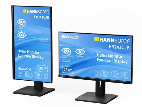 Monitor HANNspree Hybri EB241CJB 23,8" Full HD, 75 Hz, USB-C 65 W 