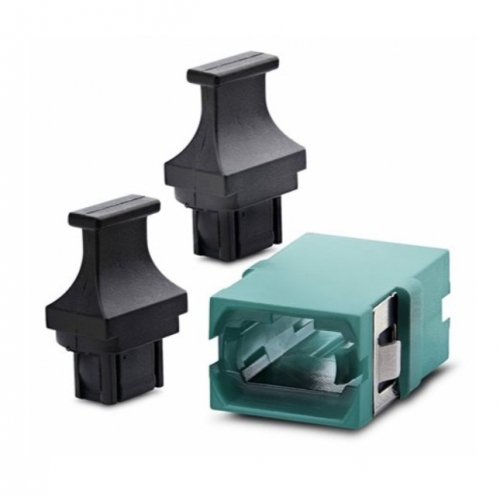Acoplador de Fibra Ótica StarTech.com MPOSMAPCAQCOUPLER — MPO/MTP Multimodo OM3/OM4, APC, Key Up/Key Down, Aqua