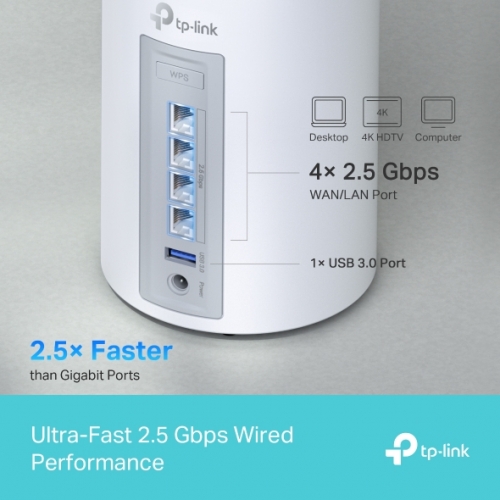 TP-LINK Deco BE65 (Pack 3) System Mesh WiFi 7 BE9300 - DECOBE65(3-PACK)