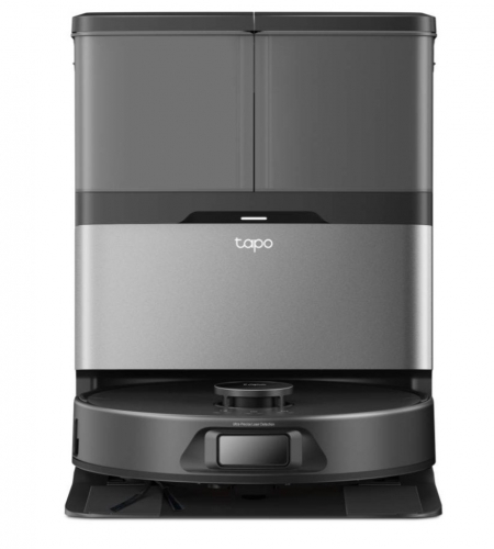 Aspirador Robô TP-Link Tapo RV50 Pro Omni 15.000 Pa, 5.200 mAh, Preto, com Doca de Auto-Esvaziamento - TAPORV50PROOMNI