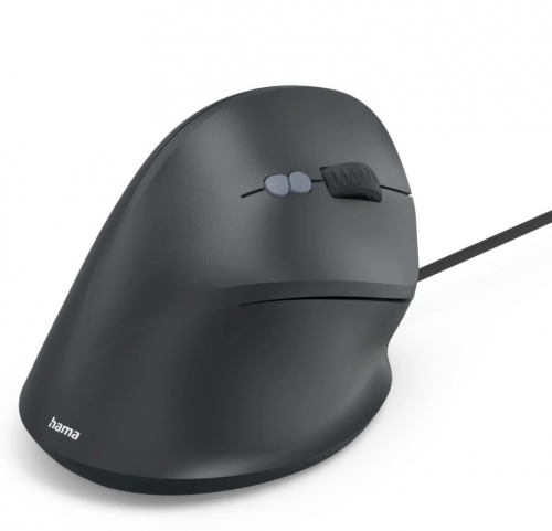 Rato Vertical Ergonómico Hama ECM-500R USB 7 Botões Preto - 00173086