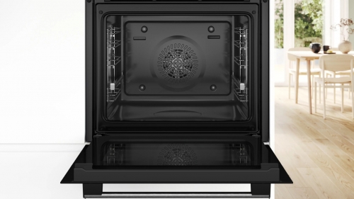Forno Multifunções BOSCH HBA514ES4 – 71L, Air Fry, A+, 8 Funções, Calha Telescópica – Inox