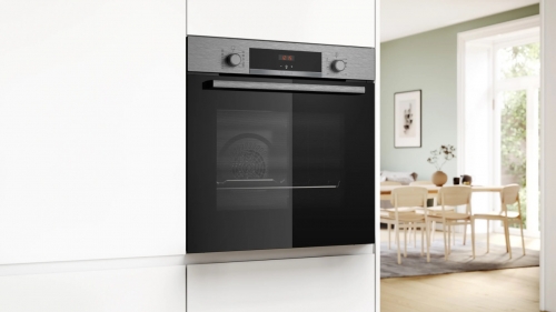 Forno Multifunções BOSCH HBA514ES4 – 71L, Air Fry, A+, 8 Funções, Calha Telescópica – Inox