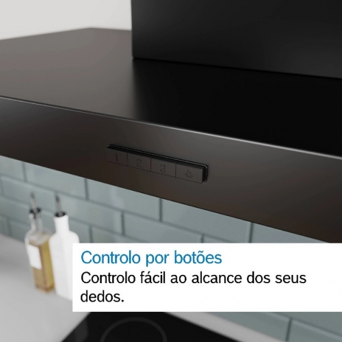 Chaminé Bosch Serie 4 DWB65CC60, 60 cm, Preto Mate, 594 m³/h, Classe B