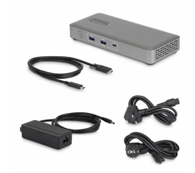 Estação de engate USB4 / Thunderbolt 4 / Thunderbolt 5 2 x DP 1GbE, 2.5GbE 100 watt Europa, Reino Unido Startech 208UE-USB4-DOCK