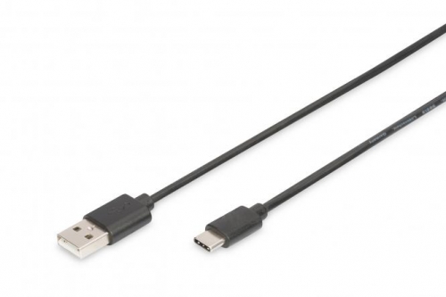 DIGITUS CABO USB-C TO USB-A 2.0 1.8M BLACK | AK-300154-018-S