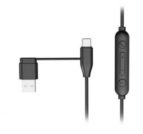 Auscultadores com cabo USB-C, USB preto Kensington K97469WW
