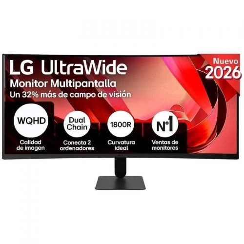 MONITOR CURVO LG, 34", 34U601B-B, UltraWide WQHD 120Hz VA FreeSync Premium HDR10