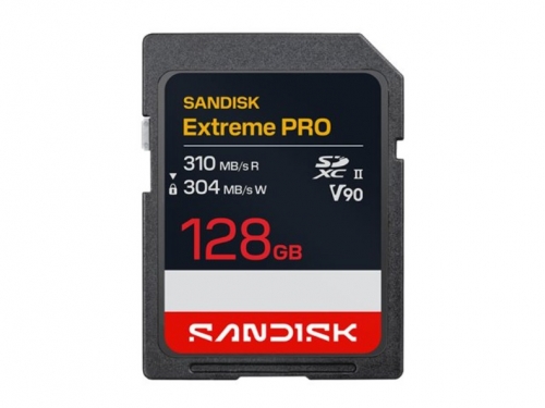 Cartão de memória SanDisk Extreme PRO SDXC 128GB, UHS-II, U3, V90, até 310MB/s - SDSDXDE-128G-GN4IN