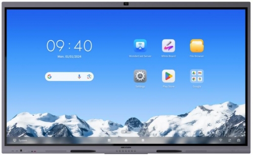 Monitor Interativo Hikvision DS-D5C65RB/B2L 65" 4K UHD Touch – Android 14 com Câmara Integrada - DS-D5C65RB/B2L(O-STD)(EDLA