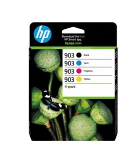 Tinteiro HP 903 Pack de 4 preto, amarelo, azul cyan, magenta original , 6ZC73AE