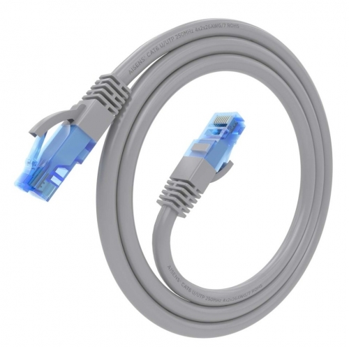 Cabo de conexão RJ45 Cat.6 UTP AWG26 CCA, cinza, 3,0 m Aisens A135-0778