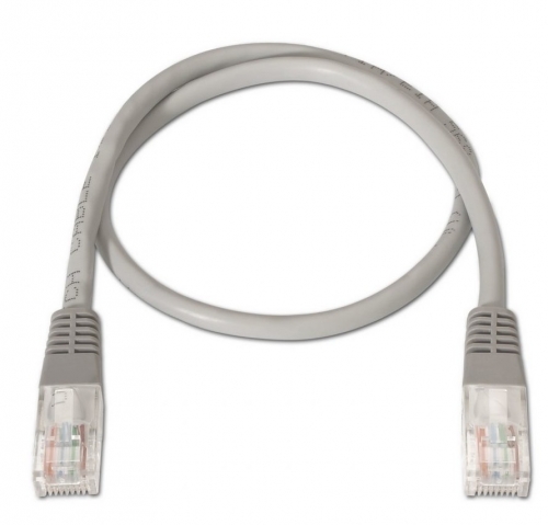 Cabo de rede RJ45 Cat.6 UTP AWG24, cinza, 0,5 metros, 10/100/1000 Mbit/s Aisens A135-0228