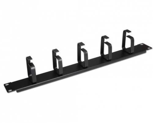 Organizador de Cabos Metálico com 5 Anéis, 19″ 1U, Preto Aisens A141-0309