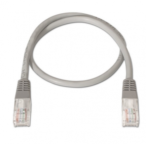 Cabo de rede RJ45 Cat.6 UTP AWG24, cinza, 1,0 metro, 10/100/1000 Mbit/s Aisens A135-0229