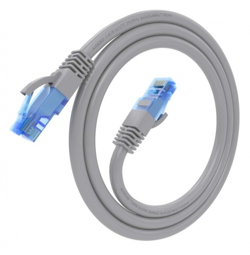Cabo de conexão RJ45 Cat.6 UTP AWG26 CCA, cinza, 0,5 m Aisens A135-0773