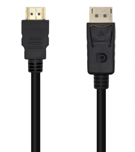 Cabo conversor DisplayPort para HDMI, DP/M-HDMI/M, preto, 2,0 metros Aisens A125-0364