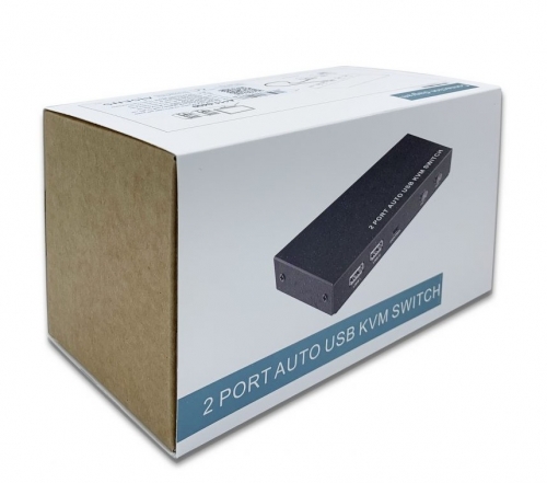 Switch KVM USB HDMI 4K@60Hz 1U-2PC com Fonte de Alimentação, Preto Aisens A111-0400