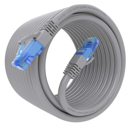Cabo de rede RJ45 Cat.6 UTP AWG26 CCA, cinza, 10 m Aisens A135-0782