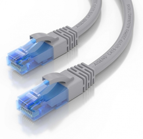 Cabo de rede RJ45 Cat.6 UTP AWG26 CCA, cinza, 10 m Aisens A135-0782