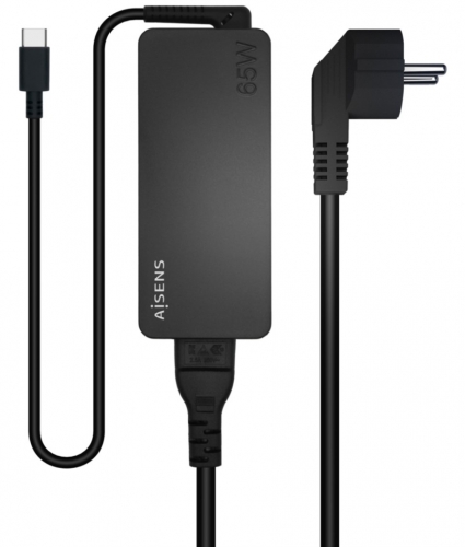 CARREGADOR AISENS ASCH-1PD65D-BK - 65W PD3,0 1XUSB-C 1,8M