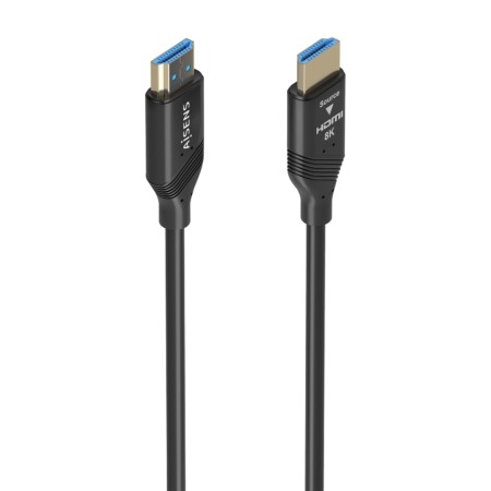 AISENS Cabo HDMI V2.1 de Ultra Alta Velocidade AOC / HEC 8K@60Hz 4K@120Hz 4:4:4 48Gbps, A/MA/M, Preto, 10M | A153-0933